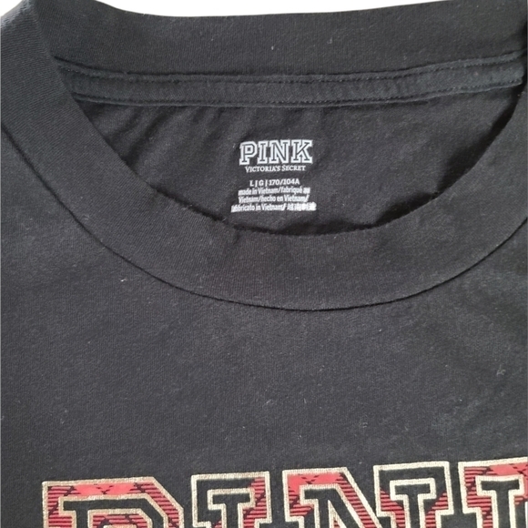 vs PINK Black Gold Red Plaid Long-Sleeved Crop - Picture 3 of 4